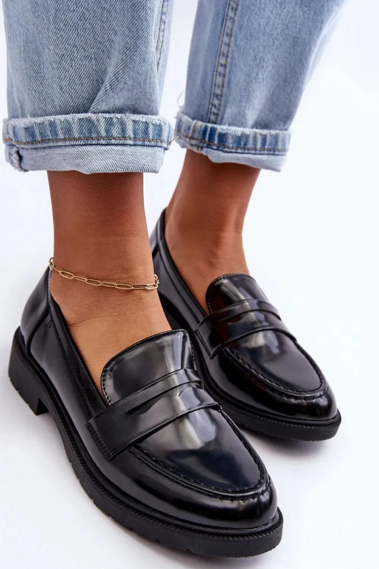 Klasyczne Damskie Mokasyny Czarne Faradays