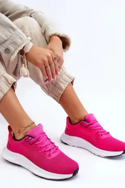Klasyczne Damskie Sportowe Buty Sznurowane Fuksja Darla