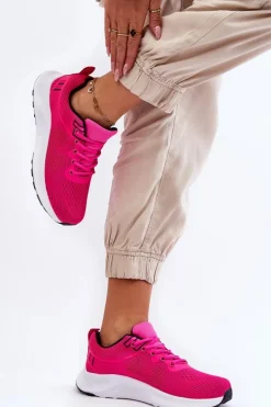 Klasyczne Damskie Sportowe Buty Sznurowane Fuksja Darla