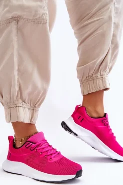 Klasyczne Damskie Sportowe Buty Sznurowane Fuksja Darla