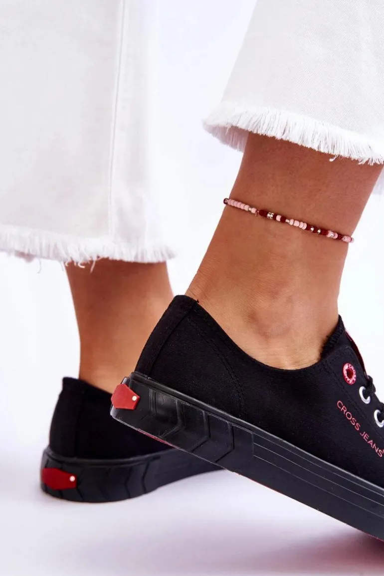 Klasyczne Damskie Trampki Cross Jeans LL2R4051 Czarne