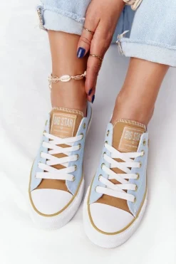 Klasyczne Damskie Trampki BIG STAR HH274457 Niebieskie