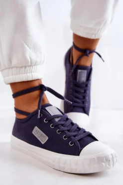 Klasyczne Damskie Trampki BIG STAR JJ274494 Granatowe