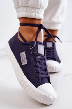 Klasyczne Damskie Trampki BIG STAR JJ274494 Granatowe