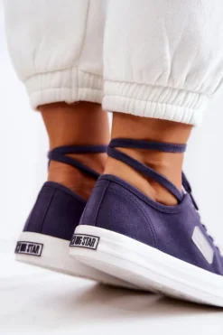 Klasyczne Damskie Trampki BIG STAR JJ274494 Granatowe