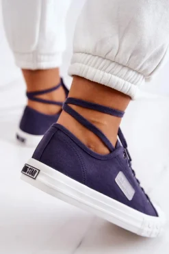 Klasyczne Damskie Trampki BIG STAR JJ274494 Granatowe