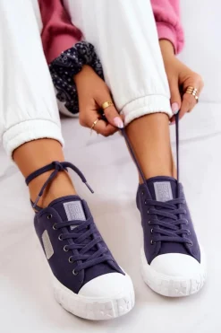 Klasyczne Damskie Trampki BIG STAR JJ274494 Granatowe