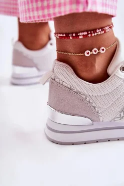 Klasyczne Damskie Wiązane Buty Sportowe Białe Elenes