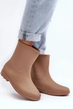 Klasyczne Damskie Wsuwane Kalosze Beżowe Solihia