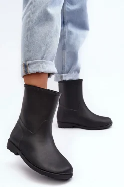 Klasyczne Damskie Wsuwane Kalosze Czarne Solihia