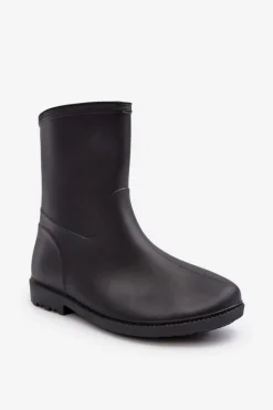 Klasyczne Damskie Wsuwane Kalosze Czarne Solihia