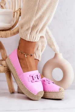 Klasyczne Espadryle Na Platformie Różowe Julianne