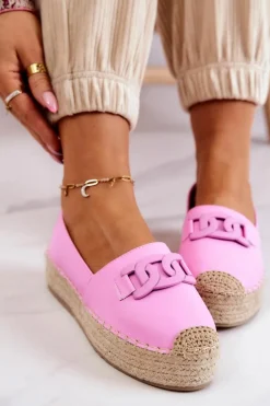 Klasyczne Espadryle Na Platformie Różowe Julianne