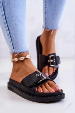 Klasyczne Klapki Damskie Big Star JJ274A307 Czarne