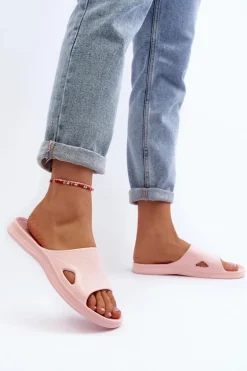 Klasyczne Klapki Damskie Różowe Juniria