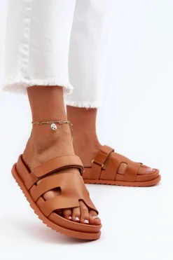 Klasyczne Klapki Damskie Camel Molie