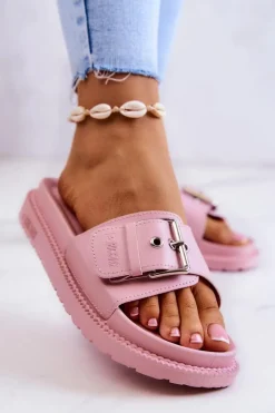 Klasyczne Klapki Damskie Big Star JJ274A308 Różowe