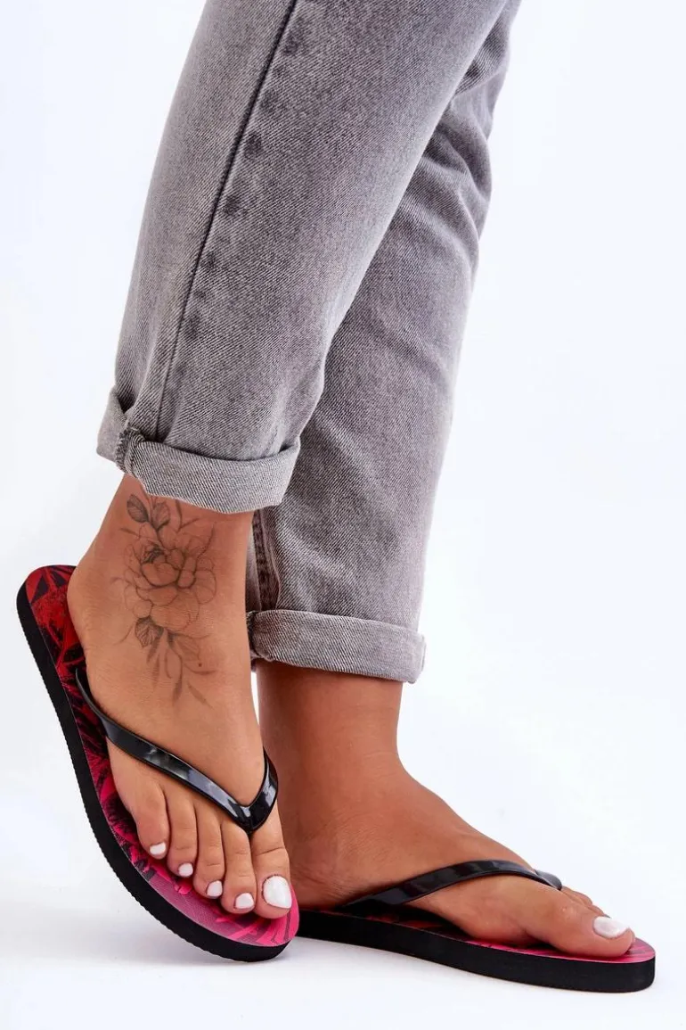 Klasyczne Klapki Japonki 4F 4FSS23FFLIF060-90S Czarno-Różowe