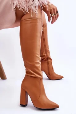 Klasyczne Kozaki Na Słupku Camel Mayra