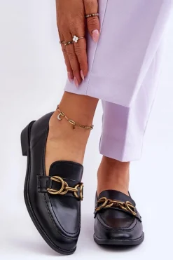 Klasyczne Mokasyny Damskie Czarne Lorien