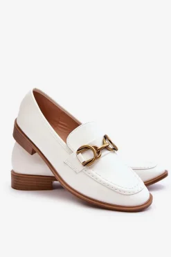 Klasyczne Mokasyny Damskie Białe Lorien