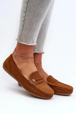 Klasyczne Mokasyny Damskie Camel Iramarie