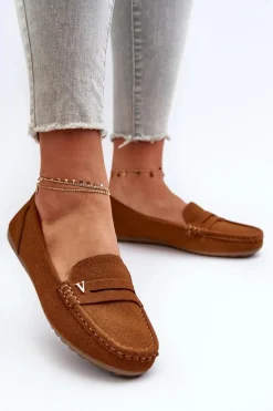 Klasyczne Mokasyny Damskie Camel Iramarie