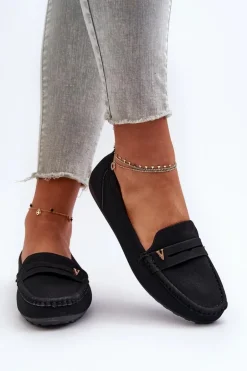 Klasyczne Mokasyny Damskie Czarne Iramarie