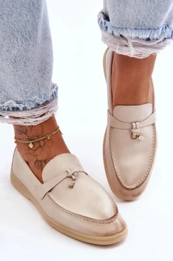 Klasyczne Mokasyny Damskie Beżowe Cortez