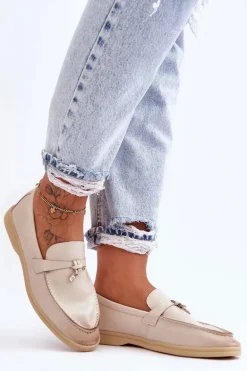 Klasyczne Mokasyny Damskie Beżowe Cortez