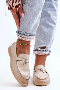 Klasyczne Mokasyny Damskie Beżowe Cortez