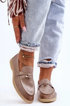 Klasyczne Mokasyny Damskie Szare Cortez