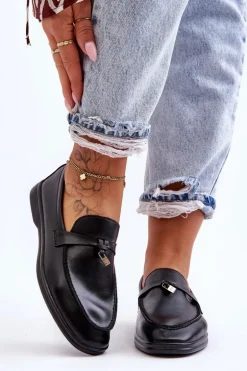 Klasyczne Mokasyny Damskie Czarne Cortez