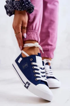 Klasyczne Niskie Trampki Big Star JJ274256 Granatowe