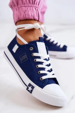Klasyczne Niskie Trampki Big Star JJ274256 Granatowe