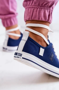 Klasyczne Niskie Trampki Big Star JJ274256 Granatowe