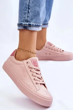Klasyczne Niskie Trampki Big Star LL274095 Jasnoróżowe