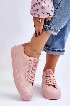 Klasyczne Niskie Trampki Big Star LL274095 Jasnoróżowe