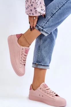 Klasyczne Niskie Trampki Big Star LL274095 Jasnoróżowe