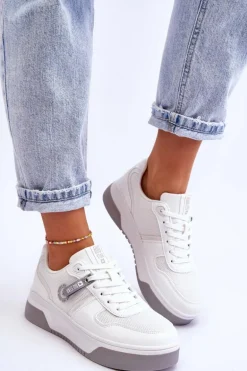 Klasyczne Sneakersy Memory Foam System Big Star LL274A024 Białe