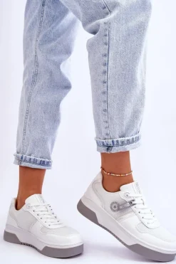 Klasyczne Sneakersy Memory Foam System Big Star LL274A024 Białe