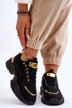 Klasyczne Sportowe Buty Na Platformie Czarne Need It