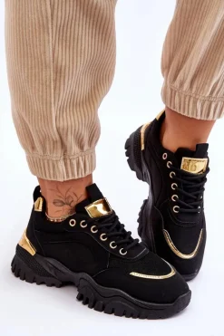 Klasyczne Sportowe Buty Na Platformie Czarne Need It