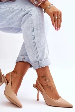 Klasyczne Szpilki W Szpic Beżowe Whitley