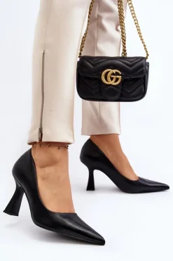 Klasyczne Szpilki W Szpic Czarne Delimena