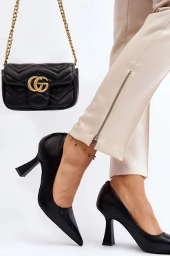 Klasyczne Szpilki W Szpic Czarne Delimena