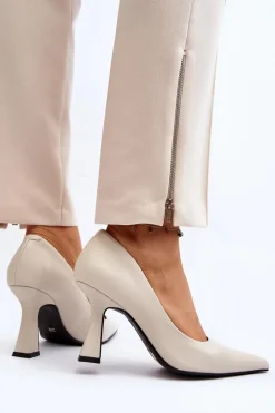 Klasyczne Szpilki W Szpic Jasnobeżowe Delimena