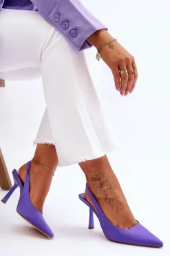 Klasyczne Szpilki W Szpic Fioletowe Whitley