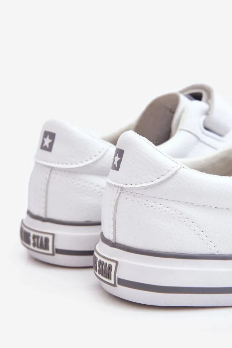 Klasyczne Tenisówki Na Rzepy Big Star LL274A205 Białe