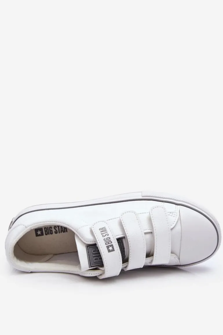Klasyczne Tenisówki Na Rzepy Big Star LL274A205 Białe